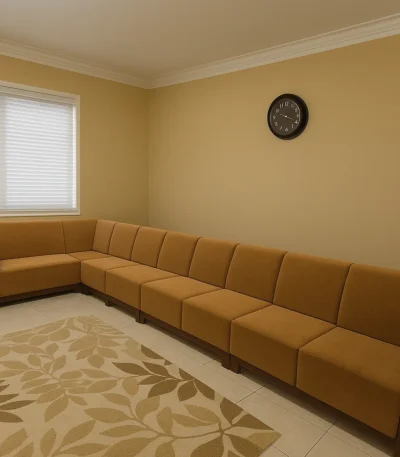 Long Panel Diagonal Reeper Teak Corner Sofa Set 2+2+2+2