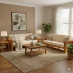 IronOak Teak Sofa Set 3+2+2 perfect for family gatherings