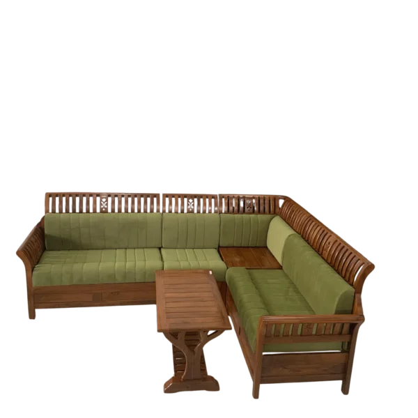 Orchid Teak Corner Sofa Set 2+2+1