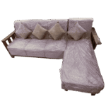 Tricube Teak Corner Sofa Set 3+Diwan for living room