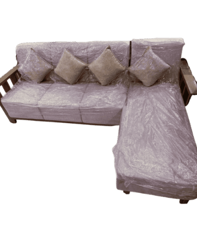 Tricube Teak Corner Sofa Set 3+Diwan for living room