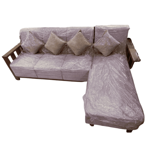 Tricube Teak Corner Sofa Set 3+Diwan for living room