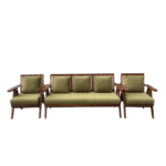 Inverted V Teak Cane Sofa Set 3+1+1
