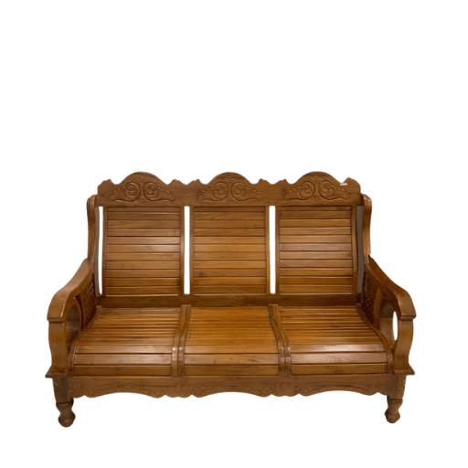 Kathalan Bare Teak Sofa 3 Seater