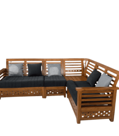 Kabali Teak Corner Sofa Set 2+2+1
