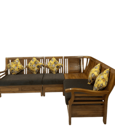 Shutter Teak Corner Sofa Set 2+2+1