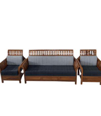 Premium Orchid Teak Sofa Set 3+1+1 for comfortable family living rooms