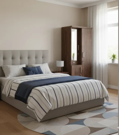 2 Door Dressing Model Particle Board Almirah designed for modern bedroom interiors