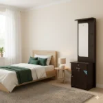 2 Tier Particle Board Dressing Table combines functionality with modern design