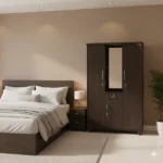 3 Door Dressing Model Particle Board Almirah perfect for families and shared bedrooms