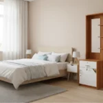 3 Tier Particle Board Dressing Table with box-style storage for cosmetics and essentials