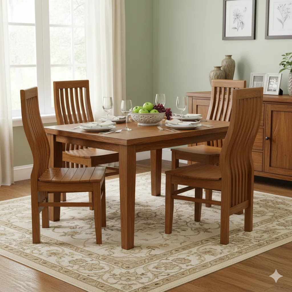 Flow Back Teak Palaka Dining Chair designed for long-lasting use