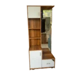 Multi Storage Particle Board Dressing Table opens up your room while keeping essentials organized.