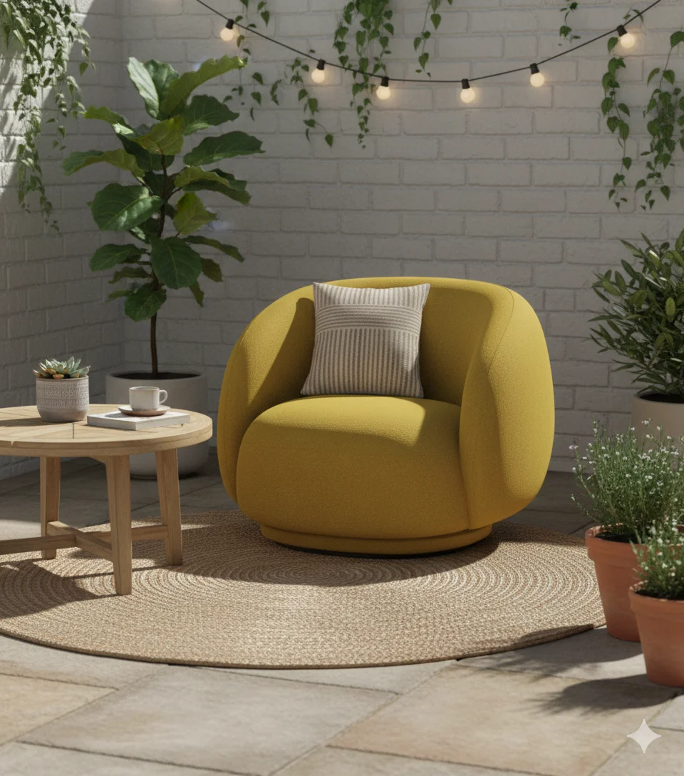 Cocoon Full Cover Sitout Chair Cocoon Full Cover Sitout Chair with full cover cushioning for relaxed outdoor comfort
