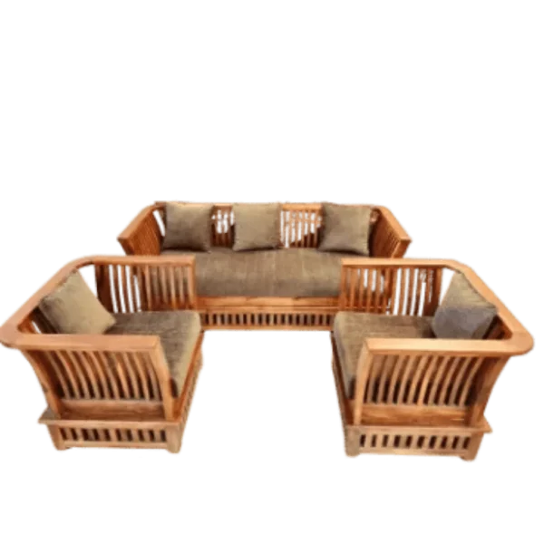 Basket Lounge Teak Sofa Set 3+1+1