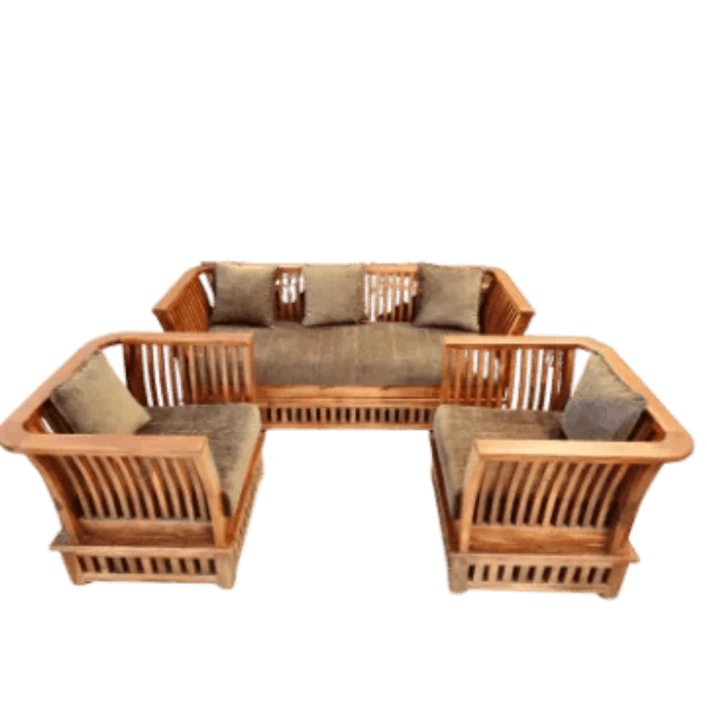 Basket Lounge Teak Sofa Set 3+1+1