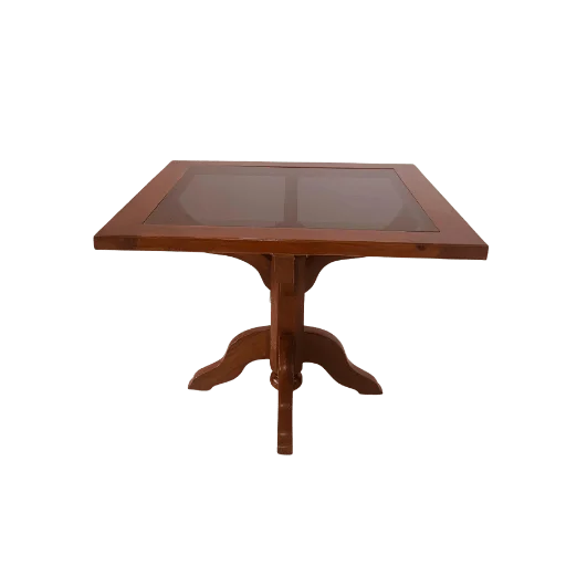 Mangalore Teak Glass Teapoy for living rooms