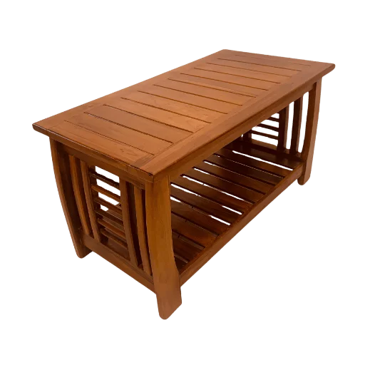 Anakombu teak palaka teapoy made from solid teak wood, traditional living room center table