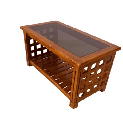 Kalli Teak Glass Teapoy