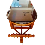 Kalavandi Teak Glass Teapoy for stylish living room spaces