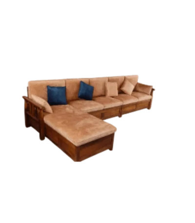TimberLoom Teak Corner Sofa Set 4+Diwan