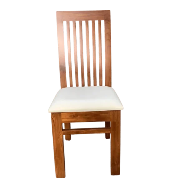 Stylish Reeper Frame Teak Cushion Dining Chair with strong frame design