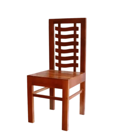 Curvy Acacia Palaka Dining Chair in solid acacia wood for traditional dining spaces