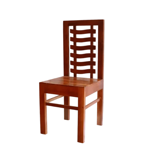 Curvy Acacia Palaka Dining Chair in solid acacia wood for traditional dining spaces