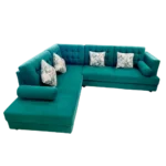 SquareGrid Full Cover Corner Sofa Set 2+Diwan for modern and stylish living room seating