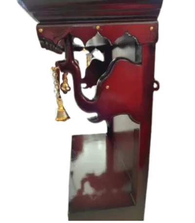 Elephant Ambalam a serene wooden temple that enhances the sanctity of your pooja room