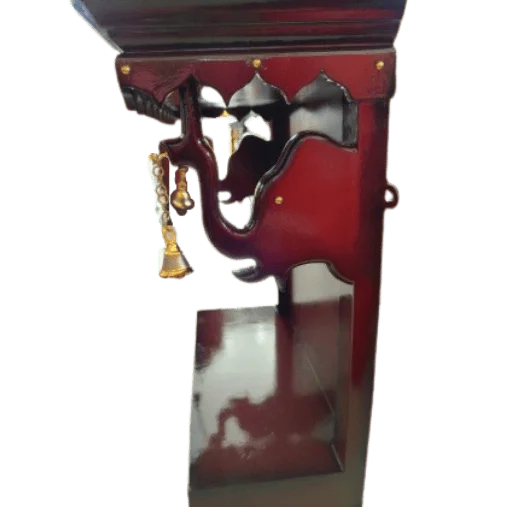 Elephant Ambalam a serene wooden temple that enhances the sanctity of your pooja room