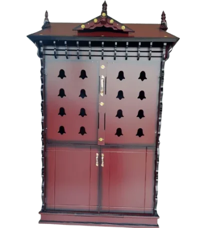 16 Bell Vadakkumnathan Ambalam With Stand with 16 hanging bells for Hindu rituals