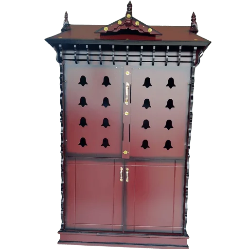 16 Bell Vadakkumnathan Ambalam With Stand with 16 hanging bells for Hindu rituals