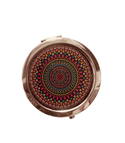 Fancy Round Travel Mirror designed for clear reflection in a compact form