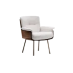 Modern Arwen Metal Full Cushion Dining Chair designed for everyday dining use