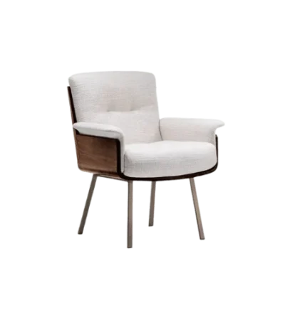 Modern Arwen Metal Full Cushion Dining Chair designed for everyday dining use