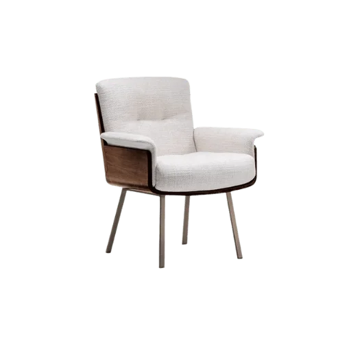 Modern Arwen Metal Full Cushion Dining Chair designed for everyday dining use