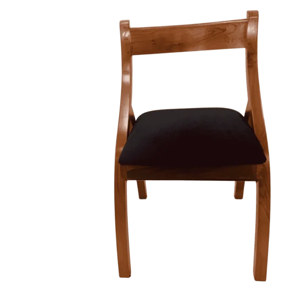 Handcrafted Inverted V Teak Cushion Dining Chair designed for modern interiors