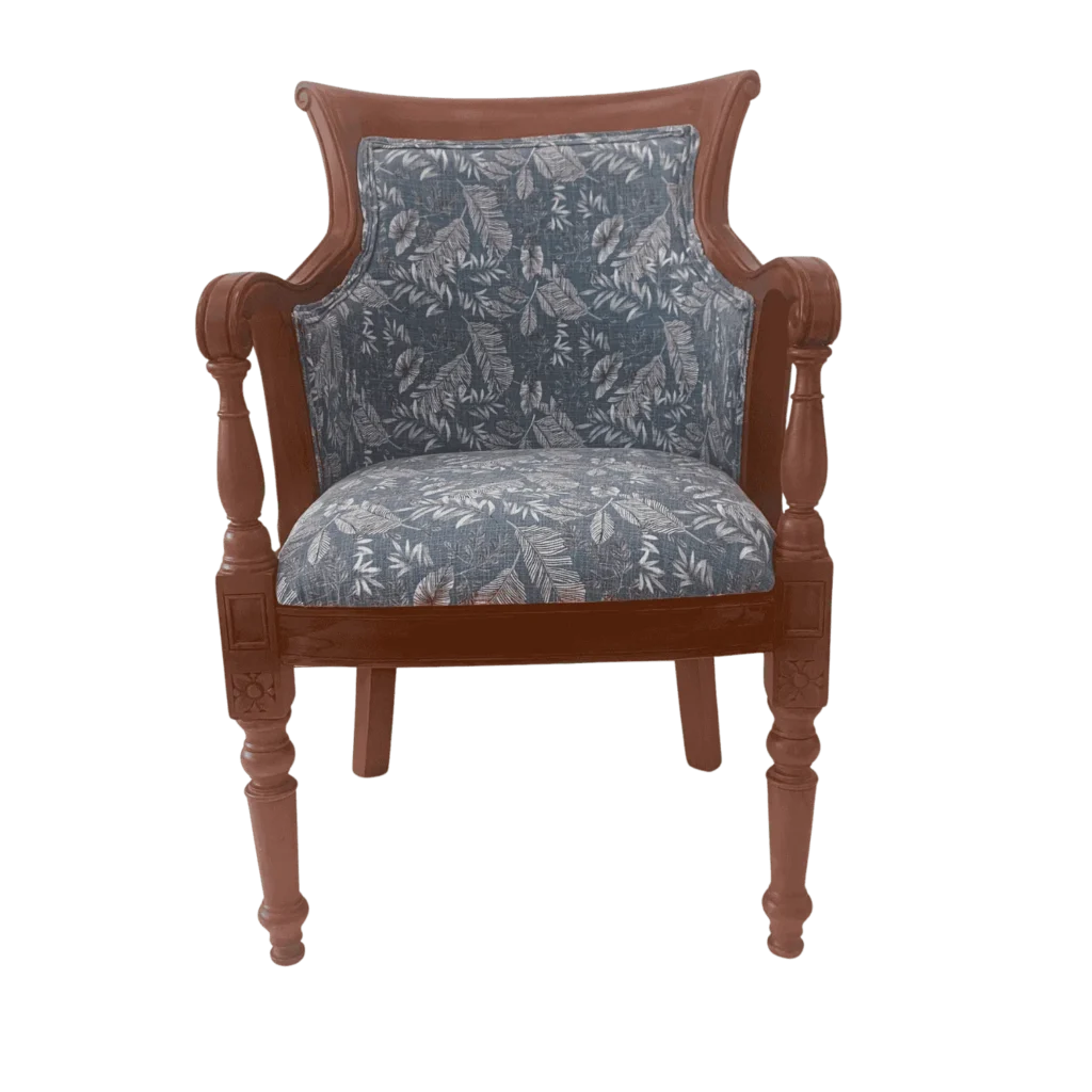 Rajadhani Depo Teak Cushion Sitout Chair designed for sitout, veranda, and porch seating