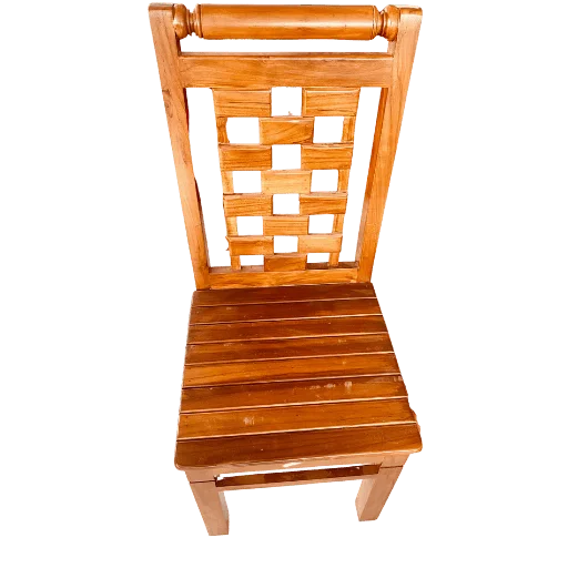 Biscuit Katta Chapathi Teak Palaka Dining Chair made from solid teak wood