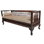 Craddle Style Teak Diwan Cot adds a graceful, traditional touch to home interiors