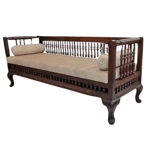 Craddle Style Teak Diwan Cot adds a graceful, traditional touch to home interiors