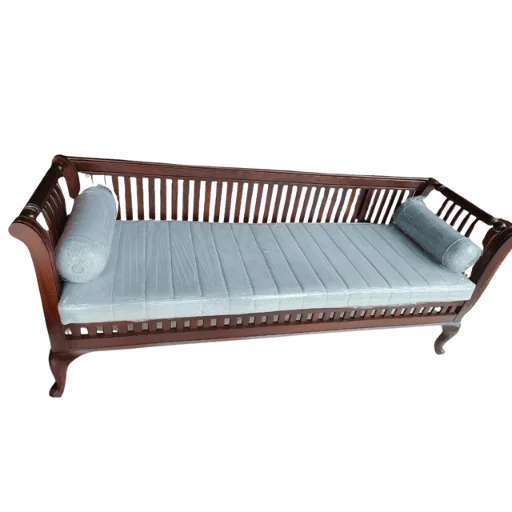 Reeper Backrest Teak Diwan Cot blending heritage design with everyday comfort