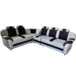 Jute Backrest Full Cover Corner Sofa Set 2+2+1 for modern living room interiors