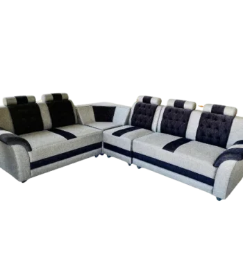 Jute Backrest Full Cover Corner Sofa Set 2+2+1 for modern living room interiors