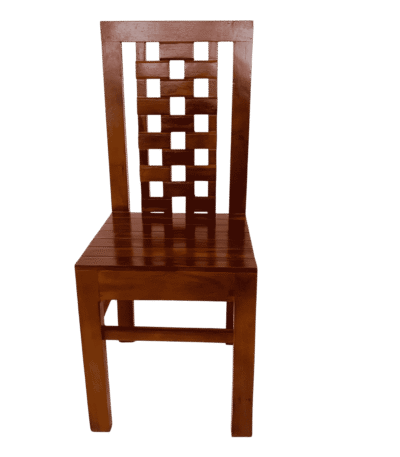Solid wood Biscuit Katta Acacia Palaka Dining Chair with natural acacia finish