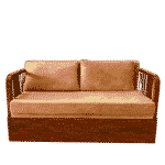 Cane Teak Sofa Bed 5Ft crafted for elegant and space-efficient living rooms