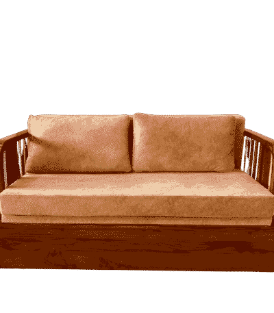 Cane Teak Sofa Bed 5Ft crafted for elegant and space-efficient living rooms