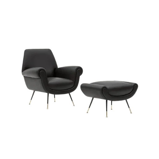 Aero Full Cover Sitout Chair with Ottoman suited for villas, apartments, and modern sitouts