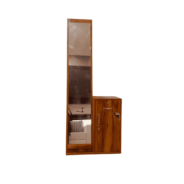 Full Mirror Particle Board Dressing Table this dressing table offers a complete head-to-toe view.